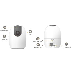 GOLIATH IP WLAN PT Kamera | 4 MP | Pan-Tilt | Auto Tracking | 10m IR | 2 Way Audio | WiFi IO Serie