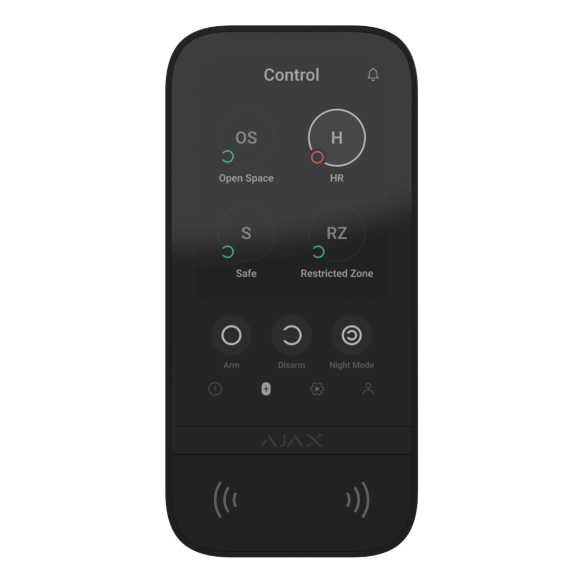 AJAX | Bedienteil | Touchscreen | Autorisierung per Tag +...