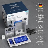 GOLIATH Basic 2-Draht BUS Video Türsprechanlage | FullHD | App | 150° | 1 Familie | Silber/Weiß | Unterputz | 2 x Innenstationen