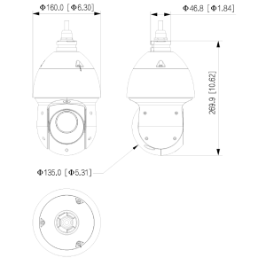 GOLIATH Starlight IP Dome PTZ Kamera | 8 MP | Pan-Tilt-Zoom | 100m IR | SMD 4.0 | PoE | 4K Serie